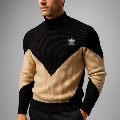 Trefoil Block Knit Sweater