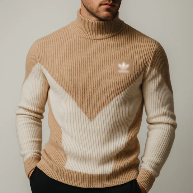 Trefoil Block Knit Sweater