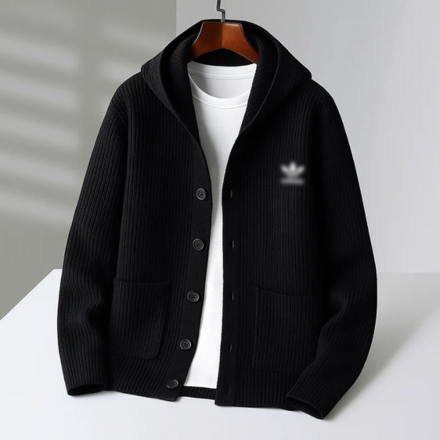 Essential Ribbed Knit Hoodie